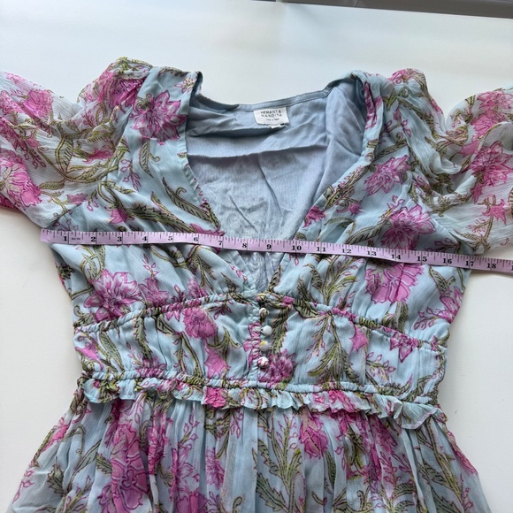 Hemant And Nandita Womens Powder Blue Short Dress Medium - Picture 11 of 11